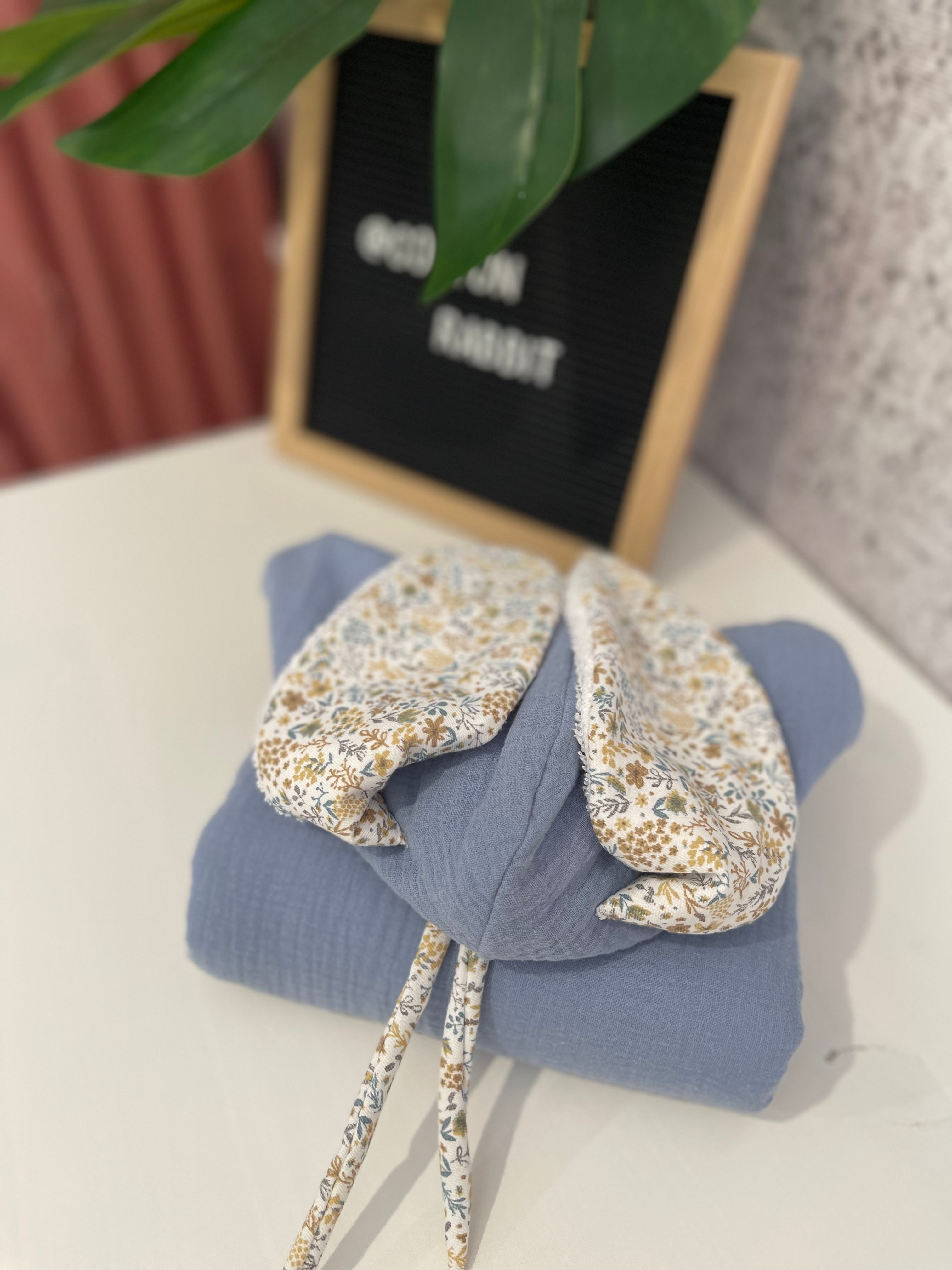 Poncho RaBBit Celeste – CottonRabbitBaby