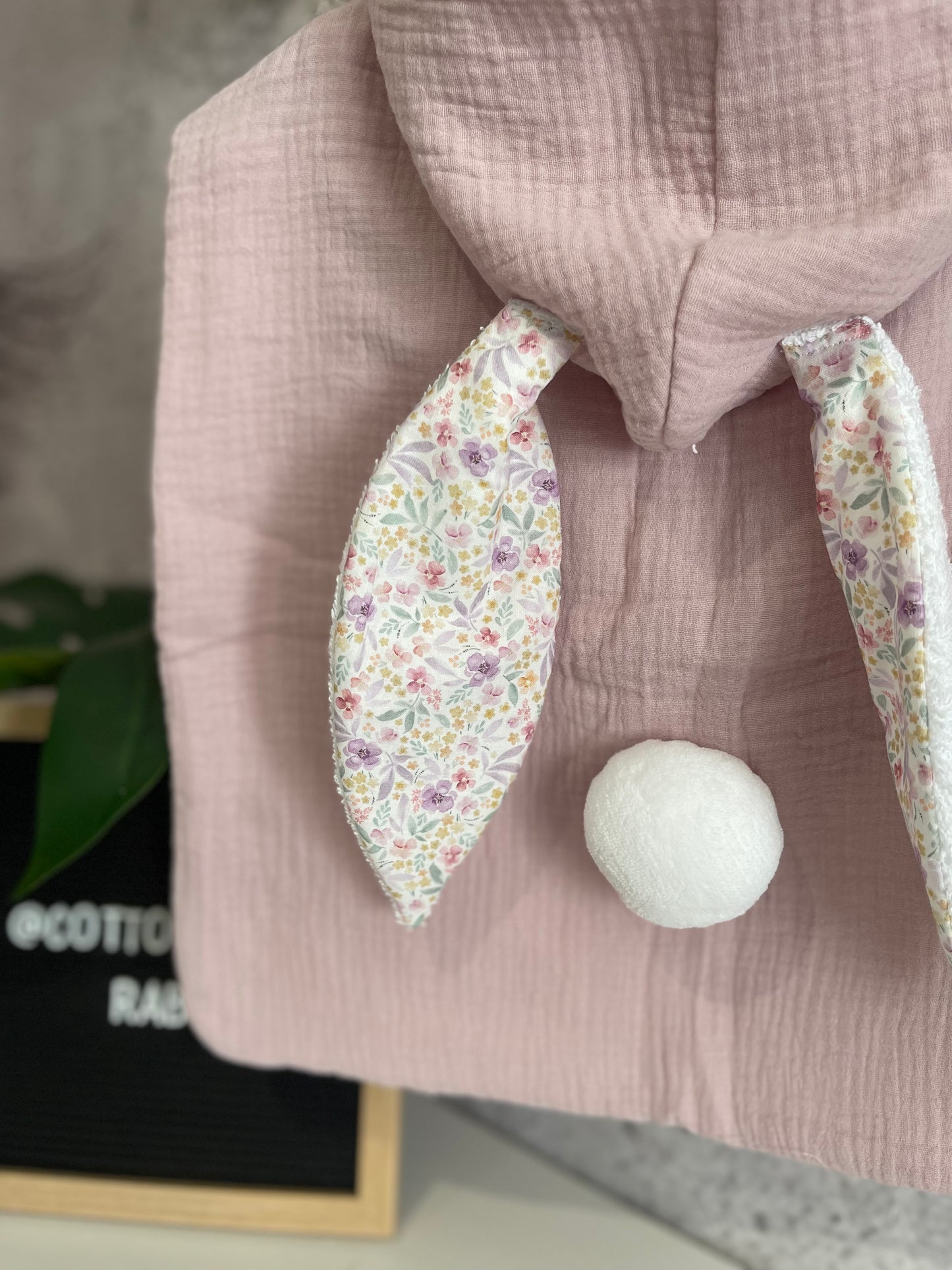 Poncho RaBBit Rosa empolvado